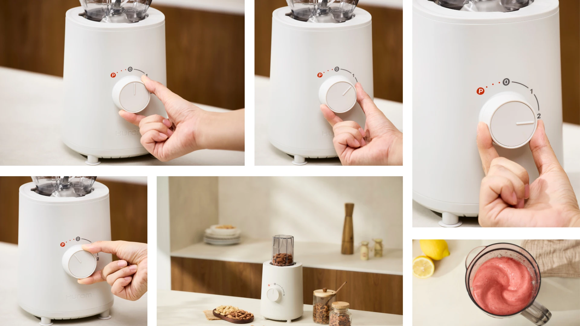 Blender Kielichowy Hurom 3w1 dwie prędkości + tryb pulsacyjny